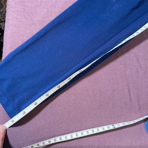 Nike Pro Leggings tights with logo on waist and down leg in purple - Size Large - Picture 3 of 7